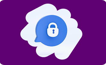Illustration of a secure CRM system with a lock representing data privacy and compliance.
